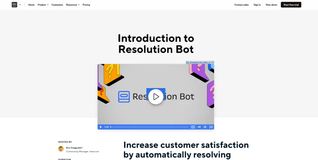 Intercom Resolution Bot
